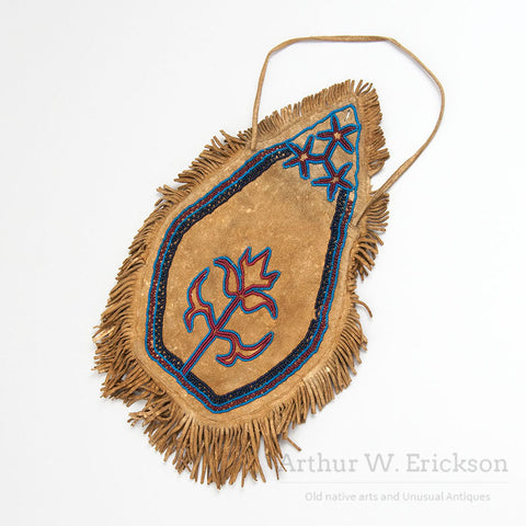 Beautiful Southern Plains, Probably Kiowa, Beaded Fringed Bag