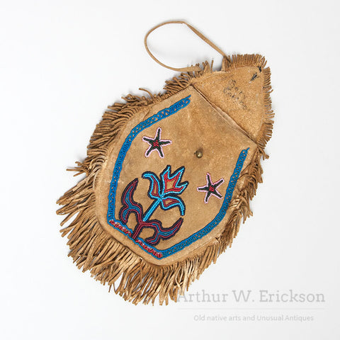 Beautiful Southern Plains, Probably Kiowa, Beaded Fringed Bag