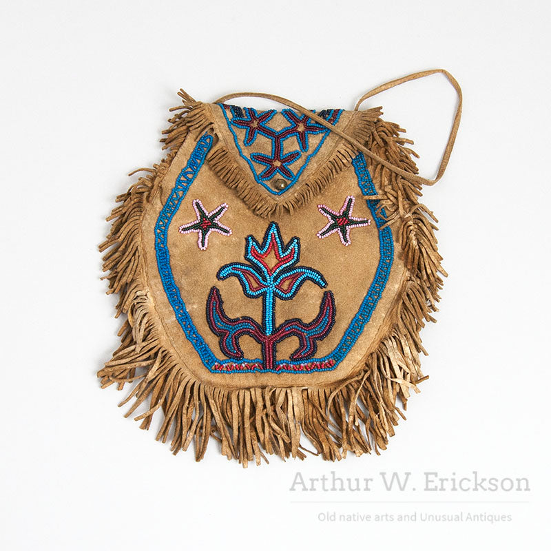 Beautiful Southern Plains, Probably Kiowa, Beaded Fringed Bag