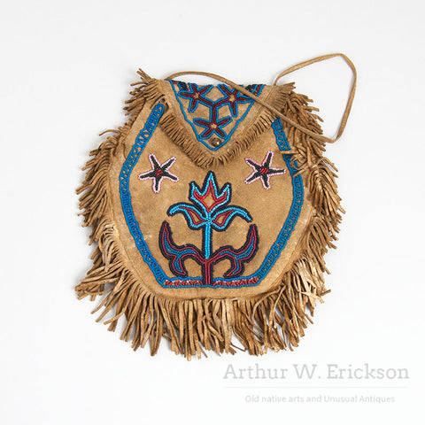 Beautiful Southern Plains, Probably Kiowa, Beaded Fringed Bag