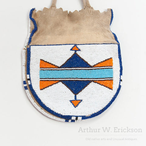 Plateau Beaded Double sided Bag with Elk