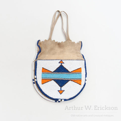 Plateau Beaded Double sided Bag with Elk