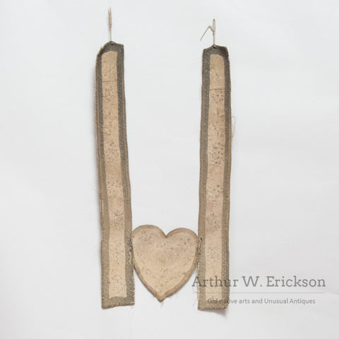 Unusual Beaded Plateau Martingale with a Heart Shaped Center Panel