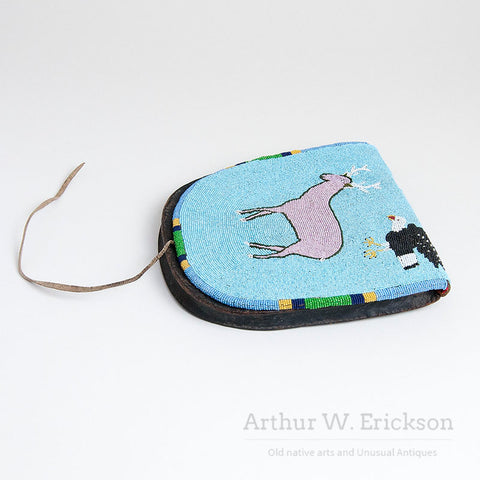Plateau Man's Belt Pouch with Elk and Eagle