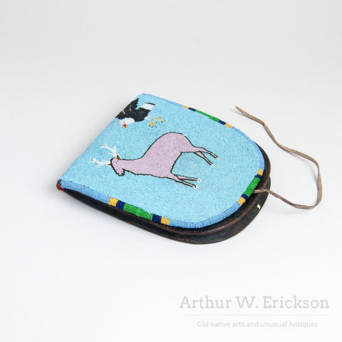 Plateau Man's Belt Pouch with Elk and Eagle