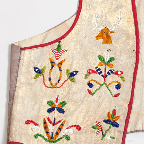 Santee Sioux Beaded Vest with Elk Head