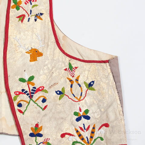 Santee Sioux Beaded Vest with Elk Head