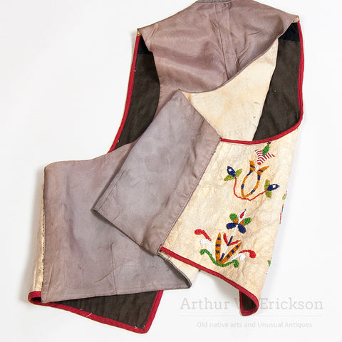 Santee Sioux Beaded Vest with Elk Head