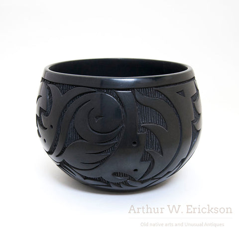 Large Carved Jar with Sqrafitto by Lucy Year Flower
