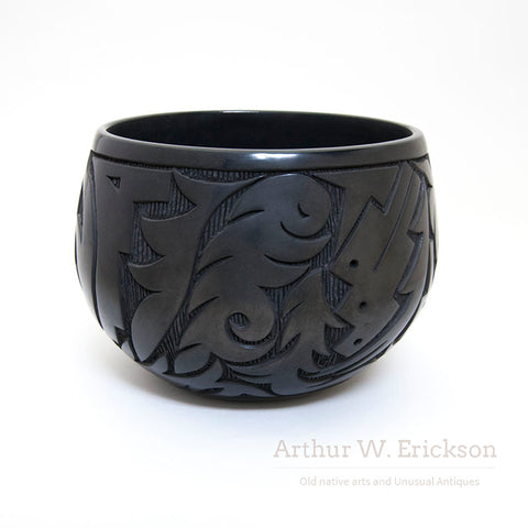 Large Carved Jar with Sqrafitto by Lucy Year Flower