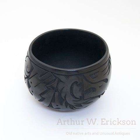 Large Carved Jar with Sqrafitto by Lucy Year Flower