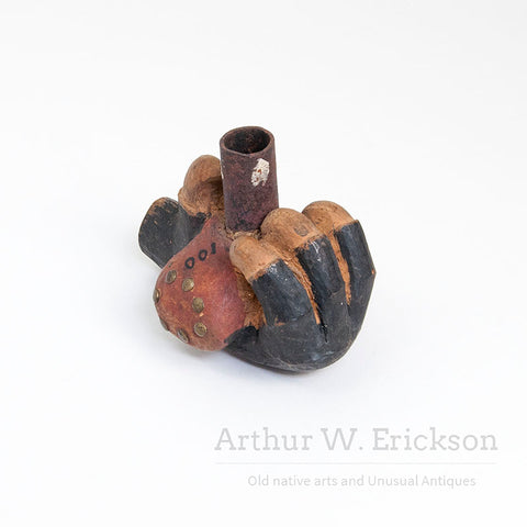 Tlingit Wooden Eagle Claw Pipe