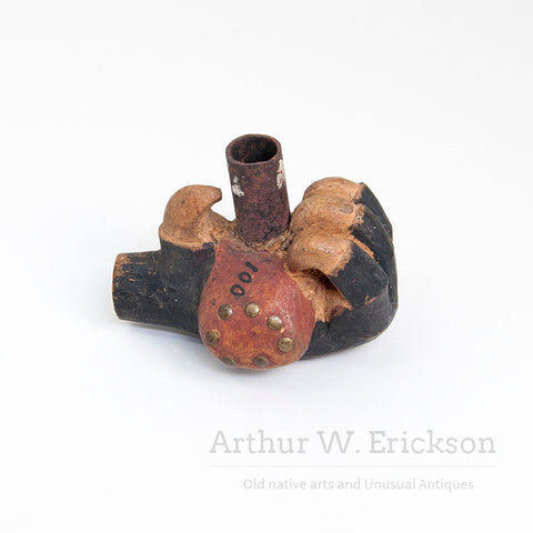 Tlingit Wooden Eagle Claw Pipe