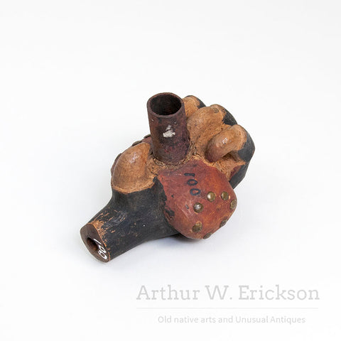 Tlingit Wooden Eagle Claw Pipe
