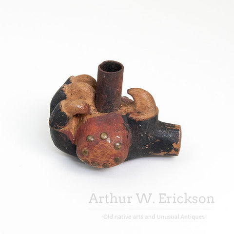Tlingit Wooden Eagle Claw Pipe