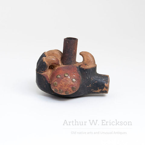 Tlingit Wooden Eagle Claw Pipe