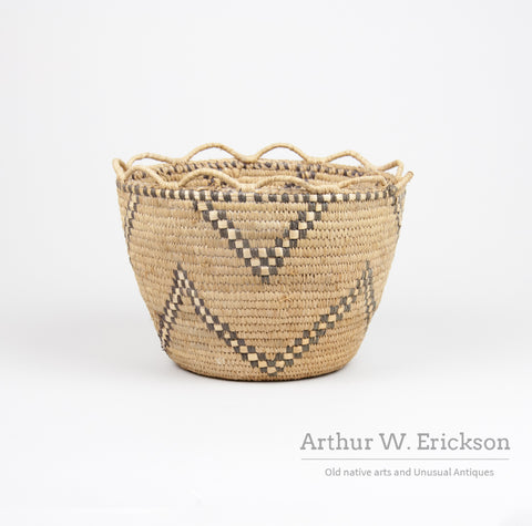 Quinault Partially Imbricated Coiled Basket