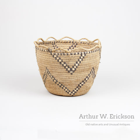 Quinault Partially Imbricated Coiled Basket