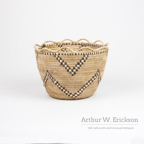 Quinault Partially Imbricated Coiled Basket
