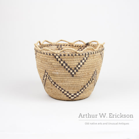 Quinault Partially Imbricated Coiled Basket