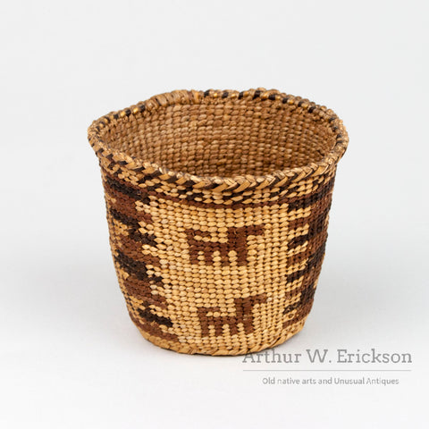 Miniature Figural Skokomish (Twana) Basket