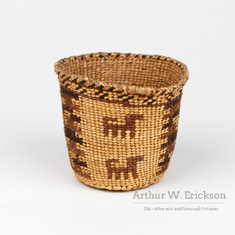 Miniature Figural Skokomish (Twana) Basket