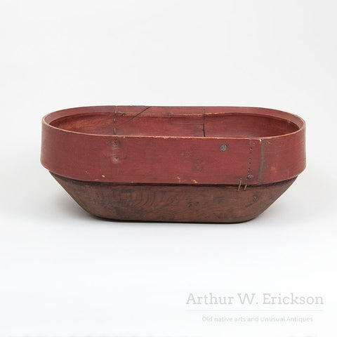 Large Eskimo Bentwood Bowl with Figural Images in the Bottom