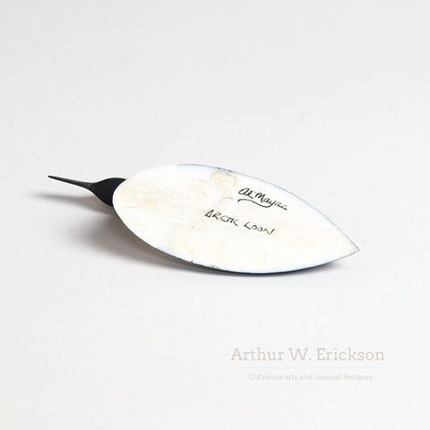 Inuit Ivory Carving of Artic Loon by Al Mayac