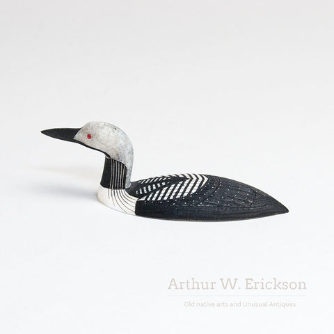 Inuit Ivory Carving of Artic Loon by Al Mayac