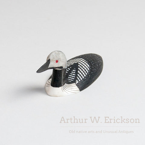 Inuit Ivory Carving of Artic Loon by Al Mayac