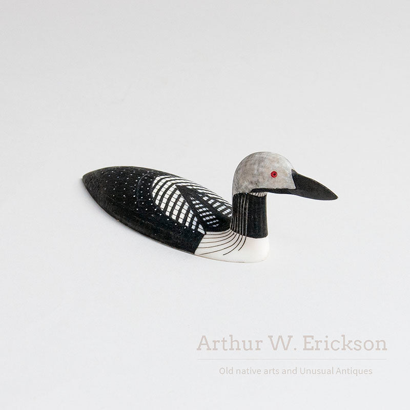Inuit Ivory Carving of Artic Loon by Al Mayac