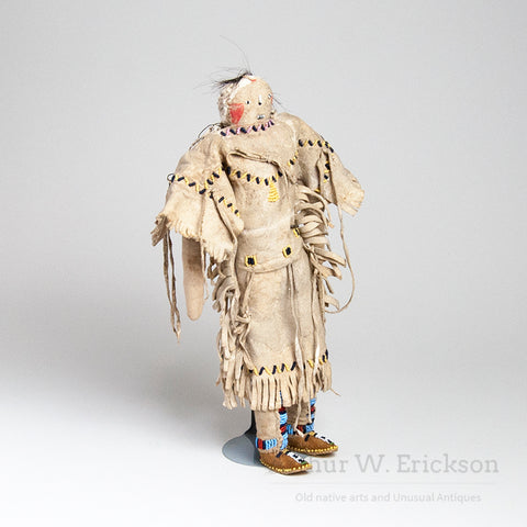 Old Plains Doll in Buckskin Dress and Leggings