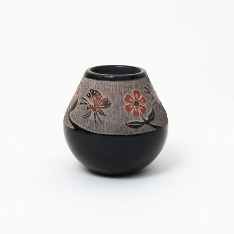 Small Santa Clara Jar With Sgraffito Designs by Crow Moquino (1929-2016)