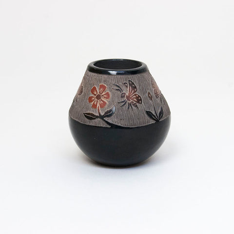 Small Santa Clara Jar With Sgraffito Designs by Crow Moquino (1929-2016)