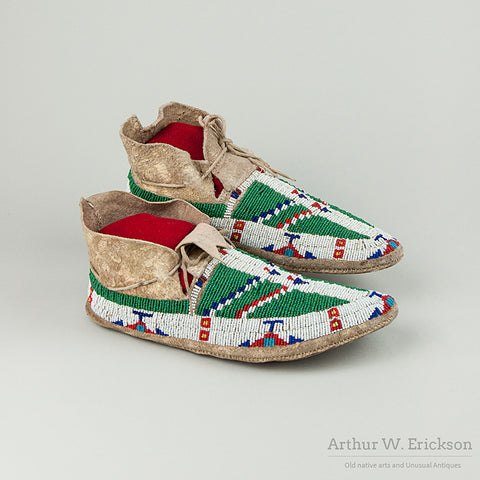 Fully Beaded Plains Moccasins