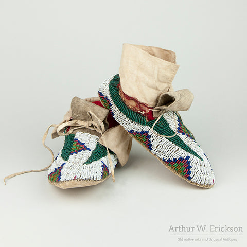 Fully Beaded Plains Moccasins