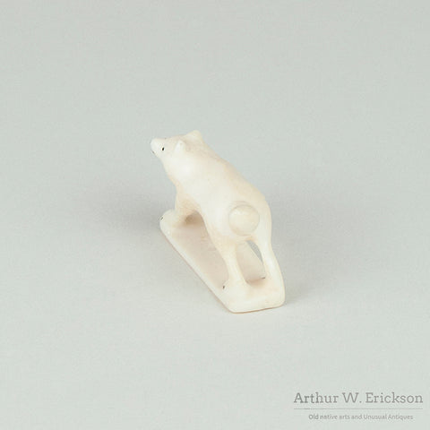 Small Carved Walrus Ivory Fox