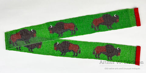 Buffalo Covered Loom Beaded Belt