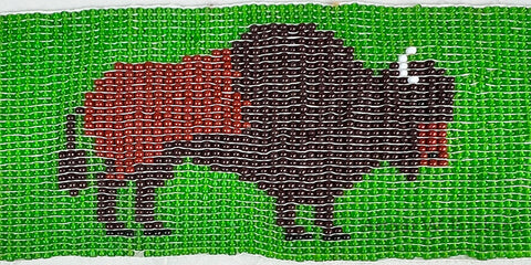 Buffalo Covered Loom Beaded Belt