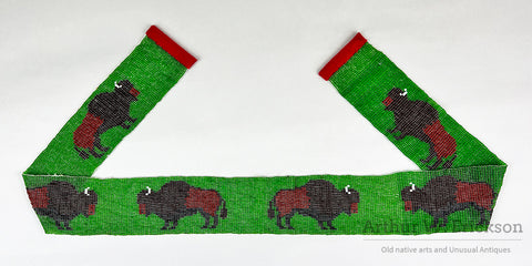 Buffalo Covered Loom Beaded Belt