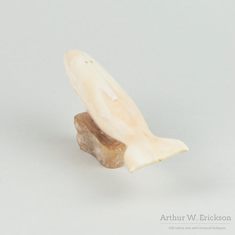 Inuit Large carved Walrus Ivory Baleen Whale