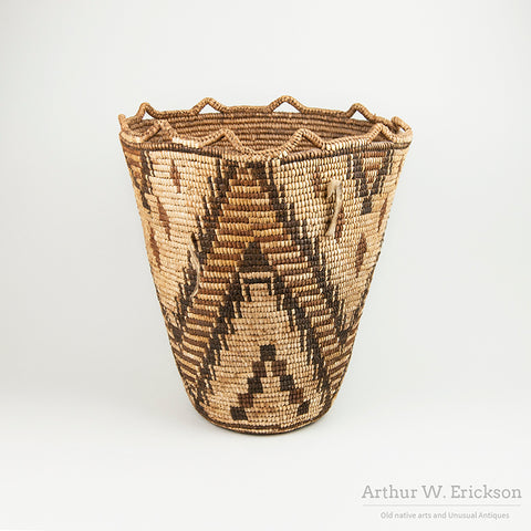 Large Fully imbricated Klickitat Huckleberry Basket