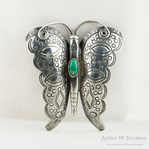 1940s Navajo Silver Butterfly