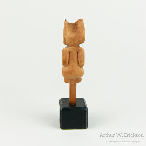 Northwest Coast Wood Carving of Bear Finial