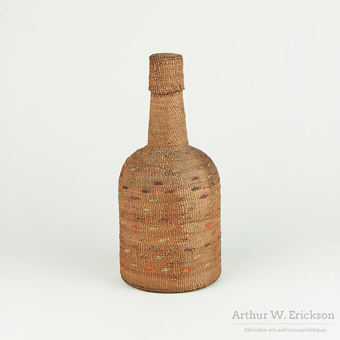 Tlingit Basketry Covered Bottle