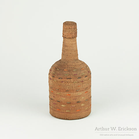 Tlingit Basketry Covered Bottle