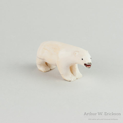 Walrus Ivory Polar Bear Carving