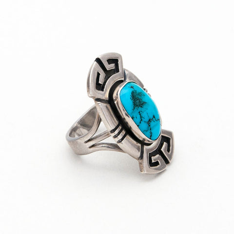 Turquoise and Sterling Silver Ring by Julian Lovato