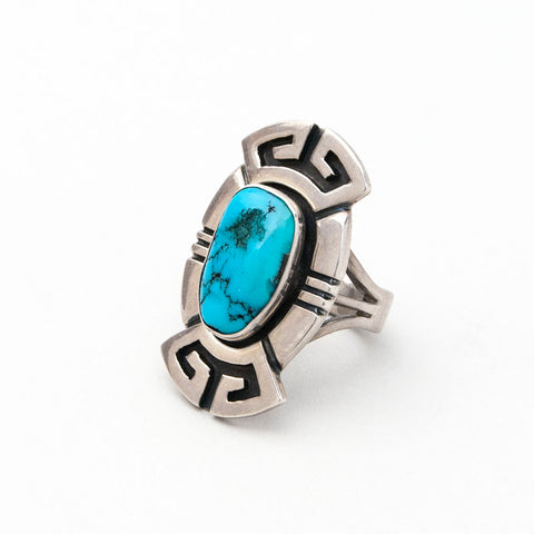 Turquoise and Sterling Silver Ring by Julian Lovato
