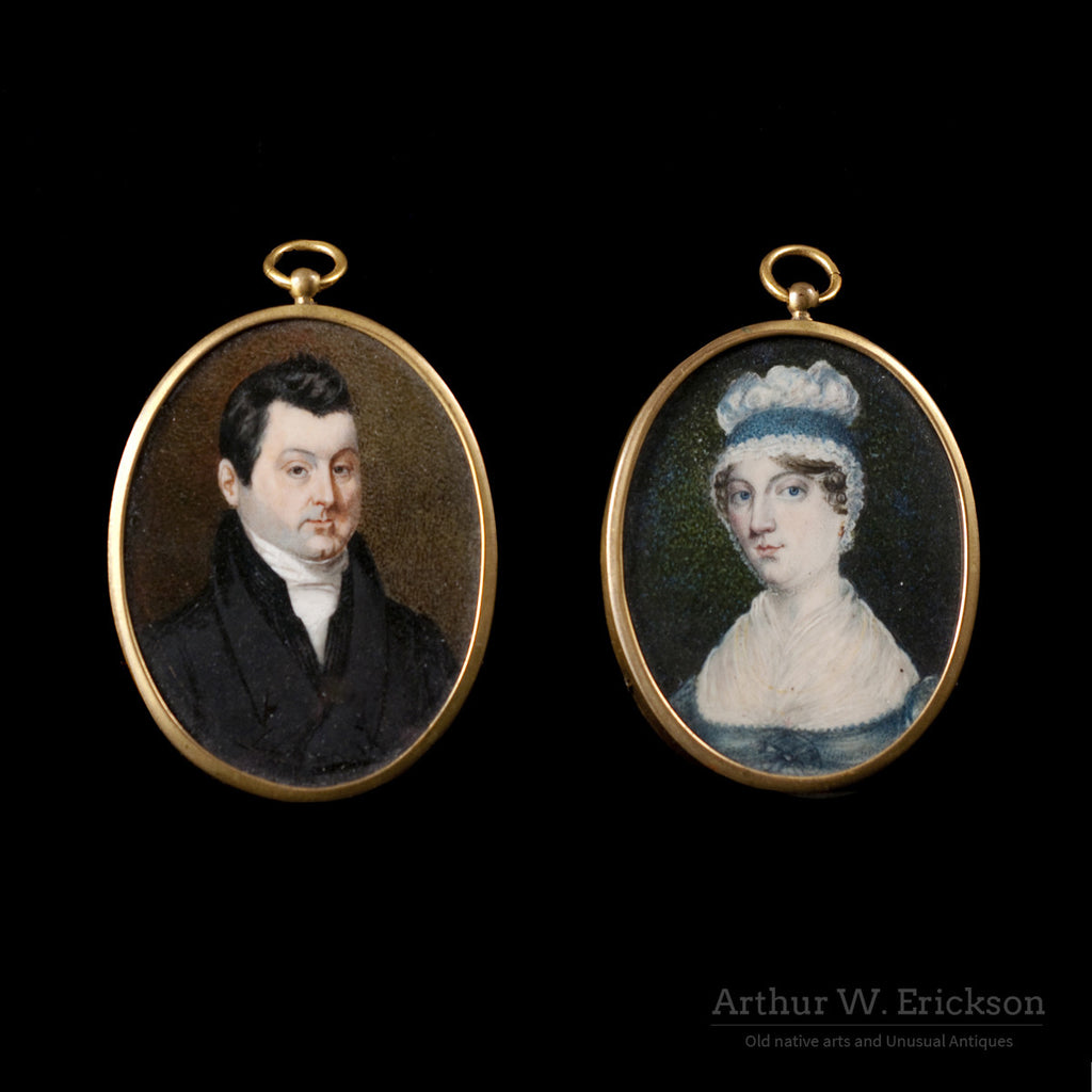 Pair of Miniature Portraits - Arthur W. Erickson - 1